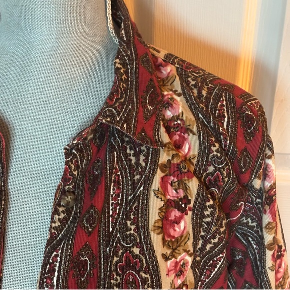 Lemon Grass Paisley Corduroy Button Down size XL - Picture 5 of 5